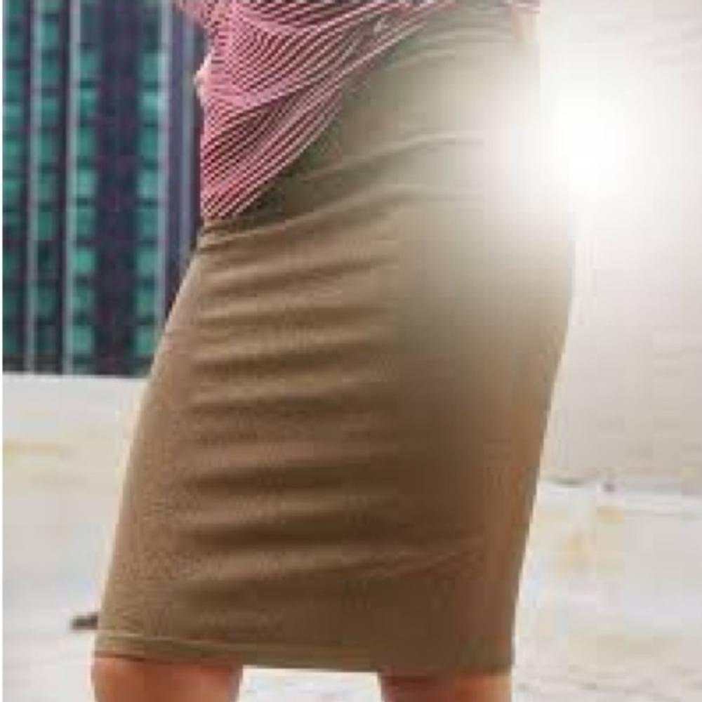 Aerie Classic Brown Midi Skirt